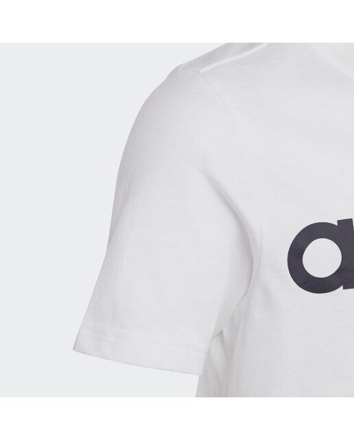 T-shirt de Criança Essentials Linear Logo Cotton Branco-3