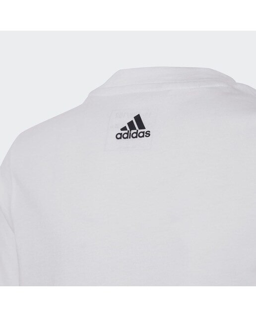 T-shirt de Criança Essentials Linear Logo Cotton Branco-5