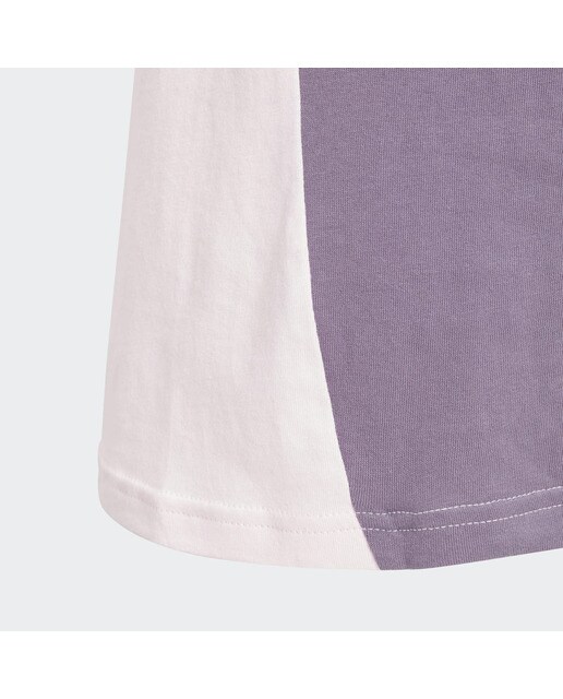 T-shirt de Criança Tiberio Colorblock Cotton 3 Faixas Rosa-5