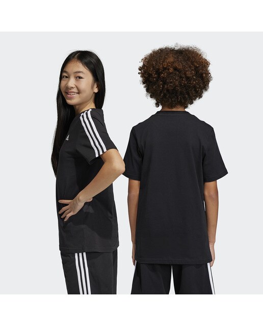 T-shirt de Criança Essentials 3-Stripes Preto / Branco-2