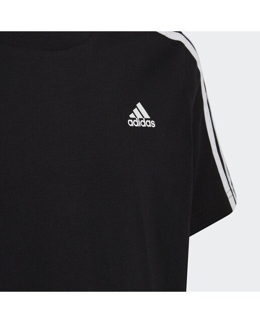 T-shirt de Criança Essentials 3-Stripes Preto / Branco-5