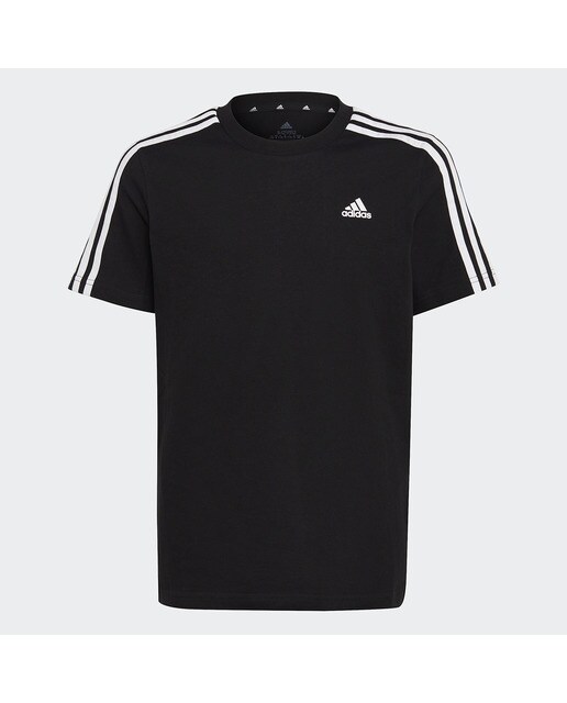 T-shirt de Criança Essentials 3-Stripes Preto / Branco-6