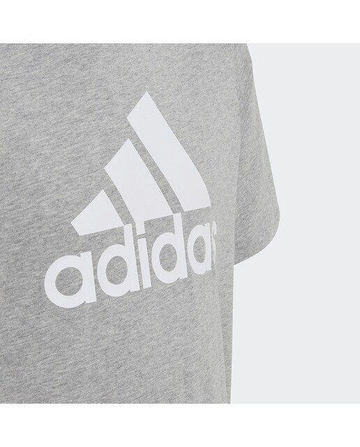 T-shirt de Criança Essentials Big Logo Cotton Cinzento / Branco-3