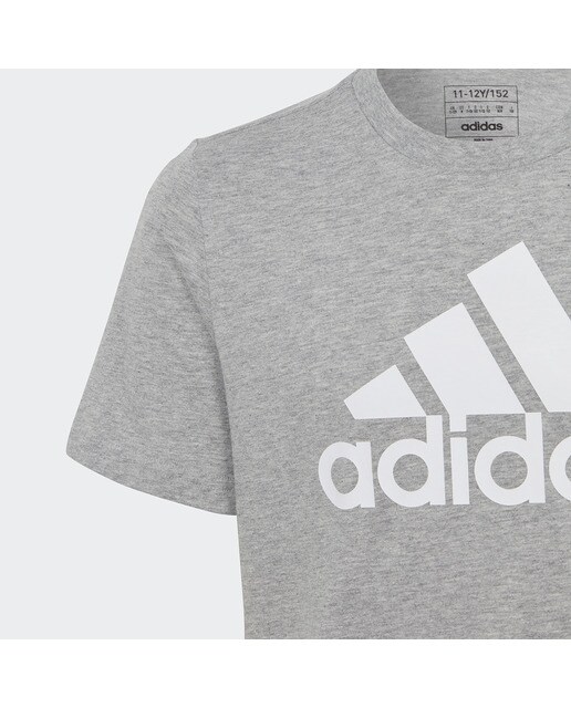 T-shirt de Criança Essentials Big Logo Cotton Cinzento / Branco-5