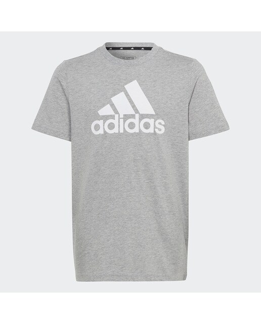 T-shirt de Criança Essentials Big Logo Cotton Cinzento / Branco-6