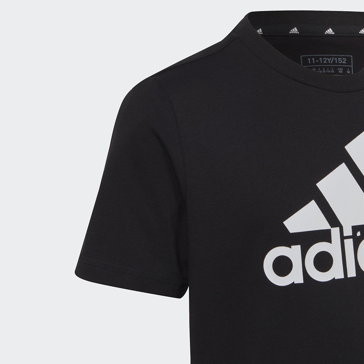 T-shirt de Criança Essentials Big Logo Cotton Preto-3