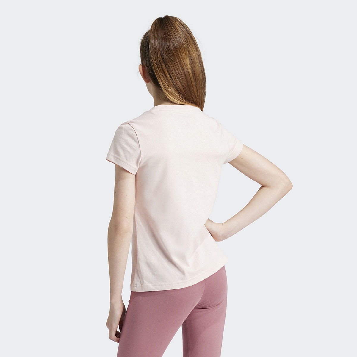 T-shirt de Menina Essentials Big Logo Cotton Rosa-2
