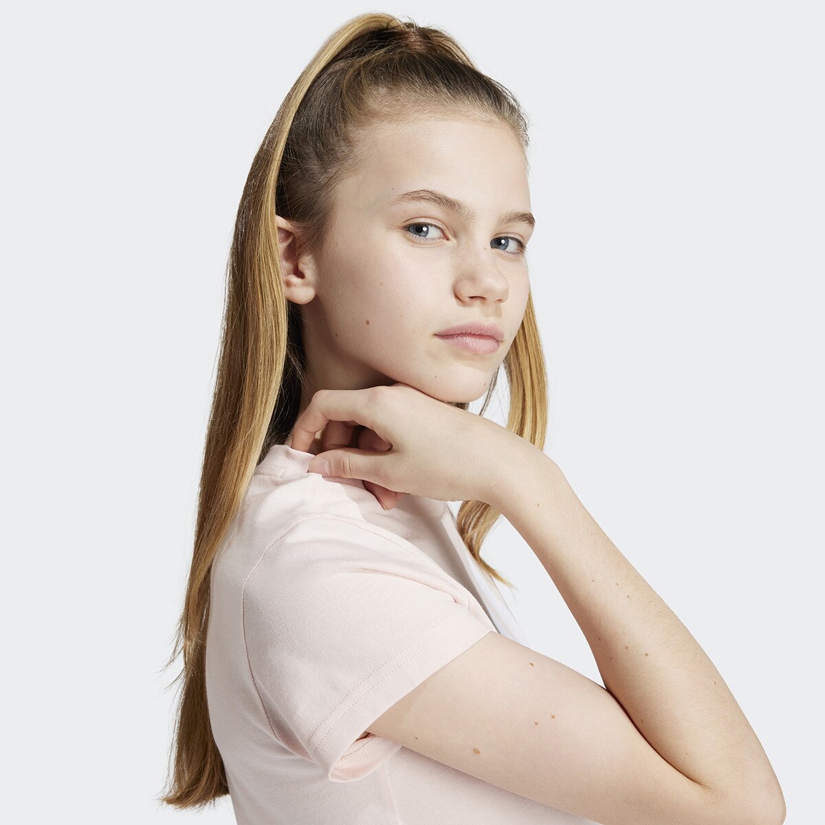 T-shirt de Menina Essentials Big Logo Cotton Rosa-3