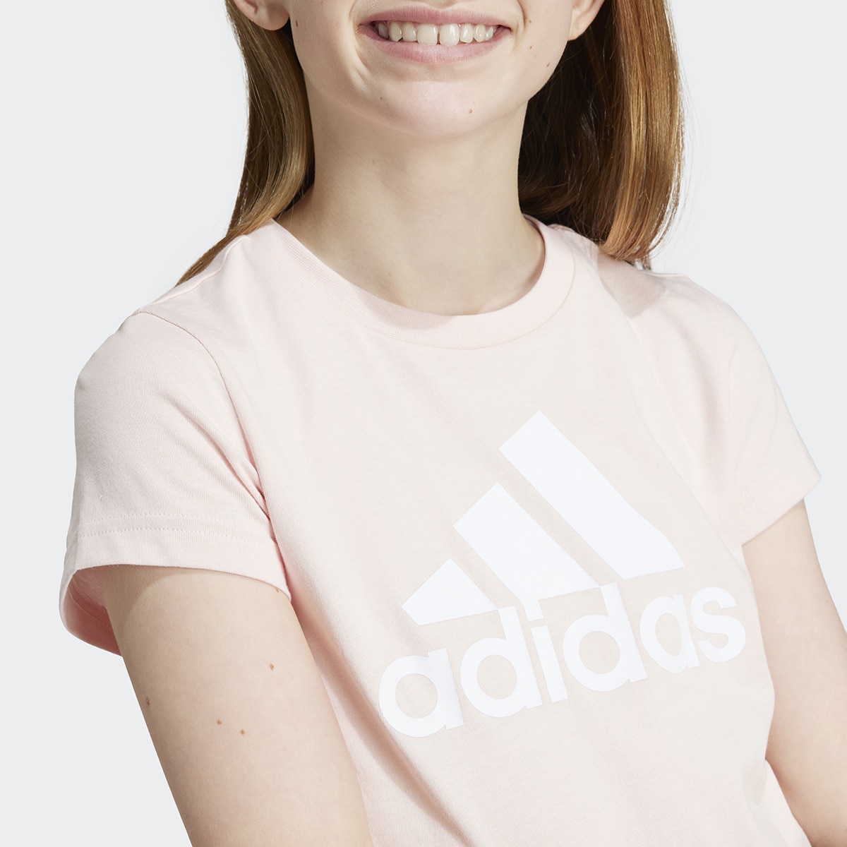 T-shirt de Menina Essentials Big Logo Cotton Rosa-4