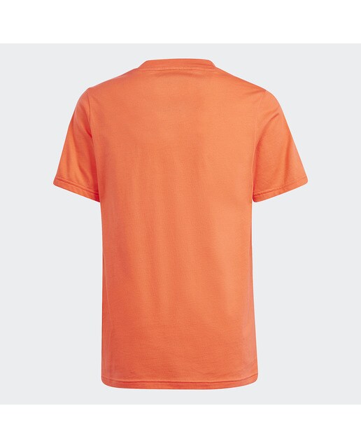 T-shirt de Menino Tiberio Colorblock Cotton 3 Faixas Laranja-2