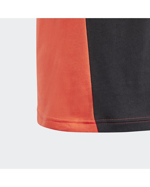 T-shirt de Menino Tiberio Colorblock Cotton 3 Faixas Laranja-3