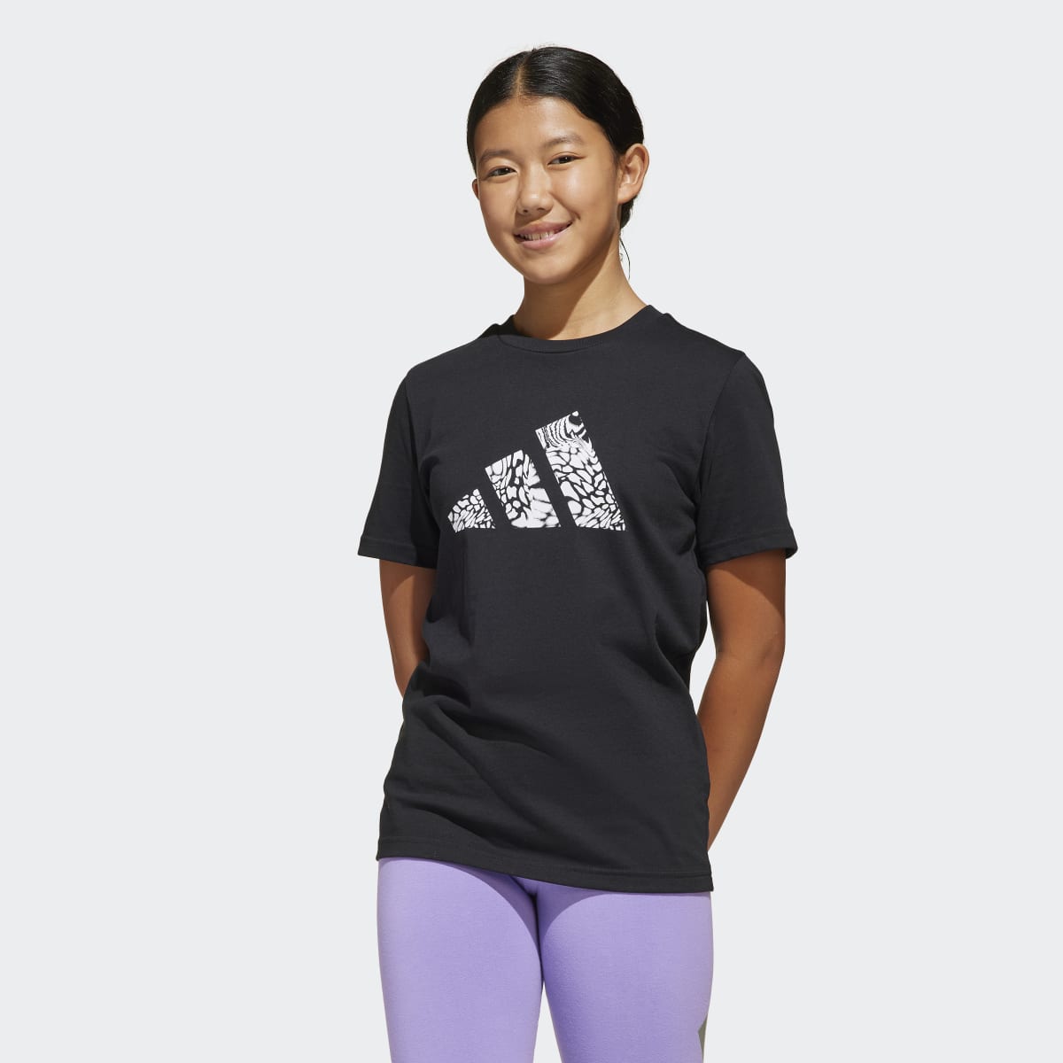 T-shirt de Criança Animal-Print Graphic Preto-1