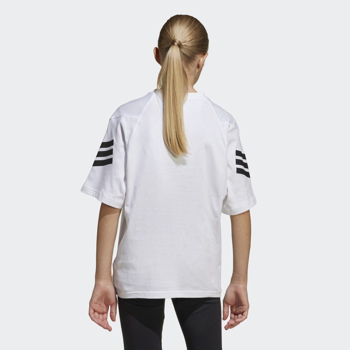 T-shirt de Criança Future Icons 3 Faixas Branco-2