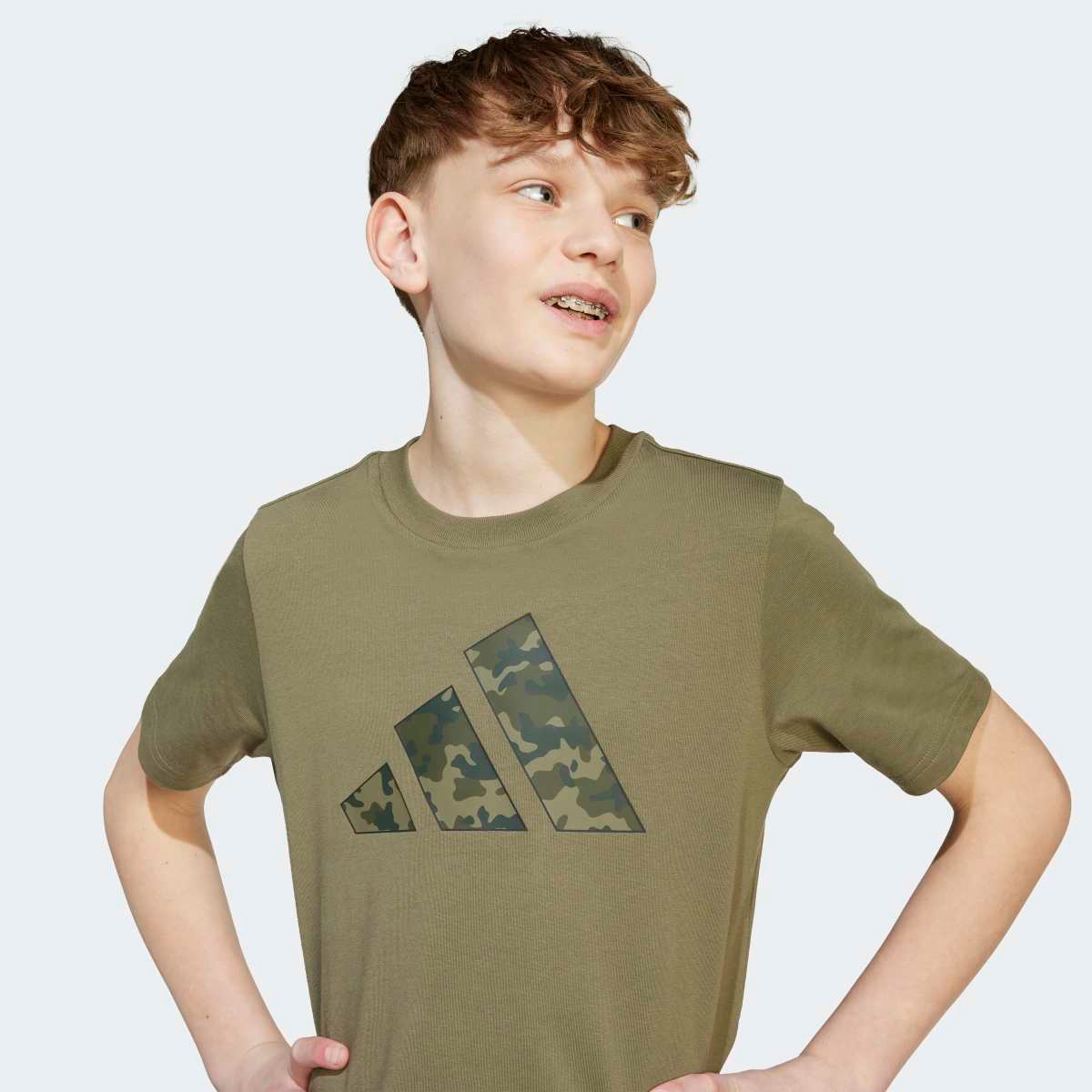 T-shirt de Criança Camo Graphic Kids Verde-3