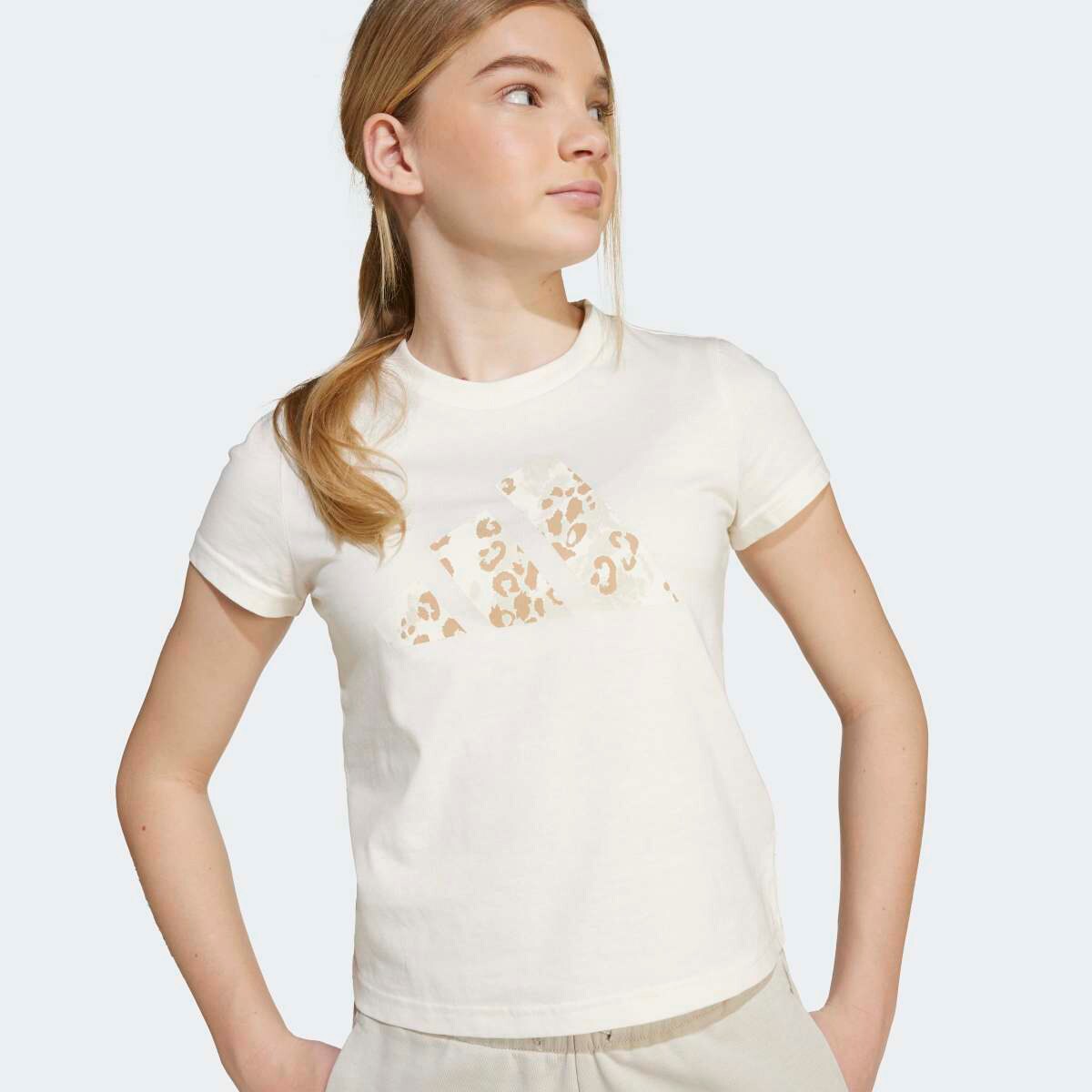 T-shirt de Menina Animal Big Logo Single Jersey Kids Cinzento-3