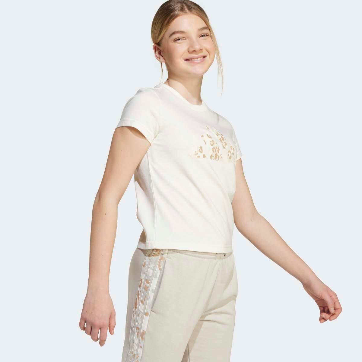 T-shirt de Menina Animal Big Logo Single Jersey Kids Cinzento-4
