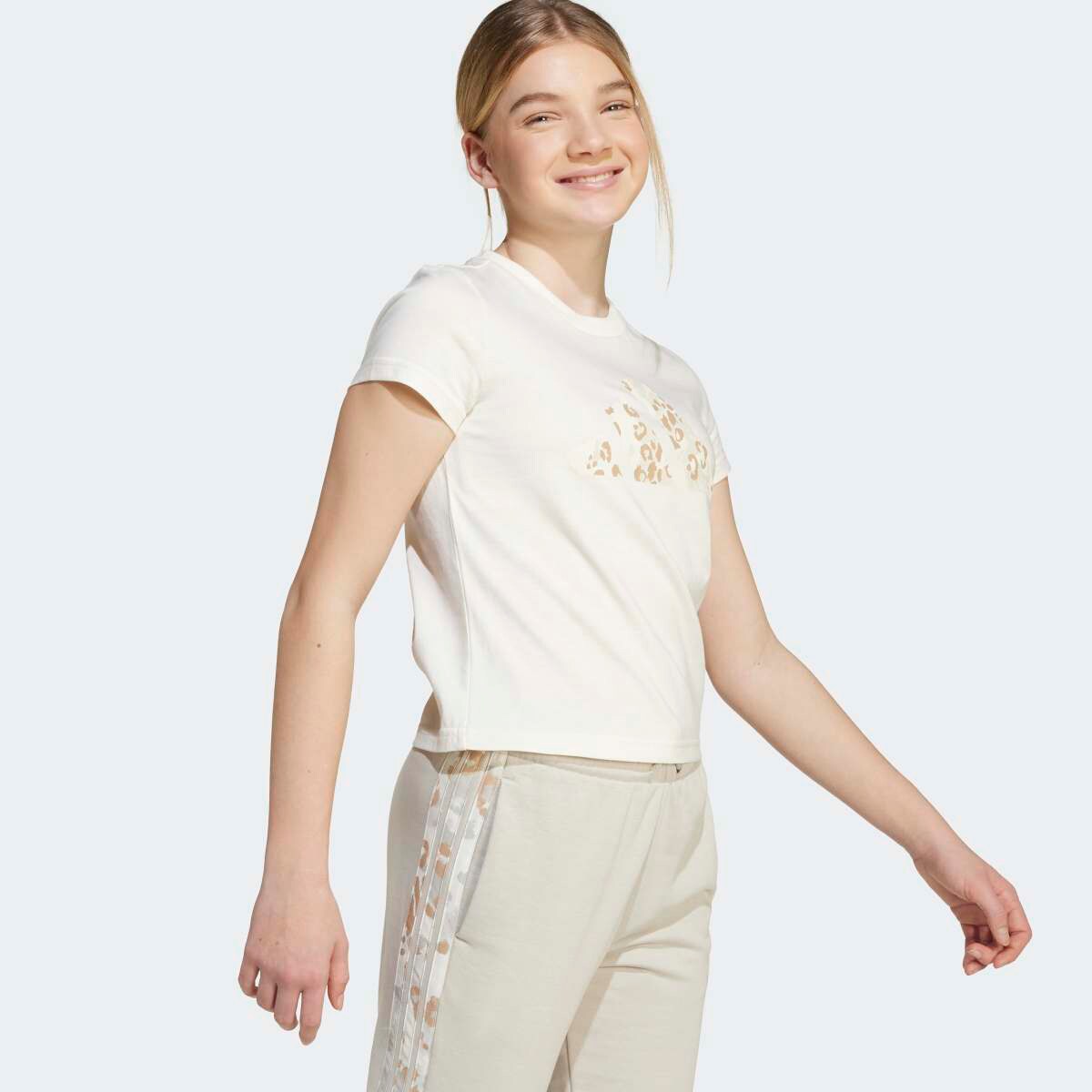 T-shirt de Menina Animal Big Logo Single Jersey Kids Cinzento-4