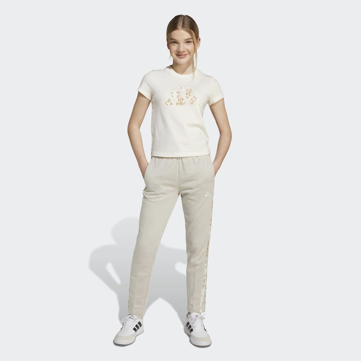 T-shirt de Menina Animal Big Logo Single Jersey Kids Cinzento-5