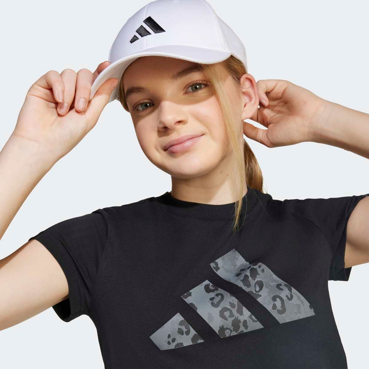 T-shirt de Menina Animal Big Logo Single Jersey Kids Preto-4
