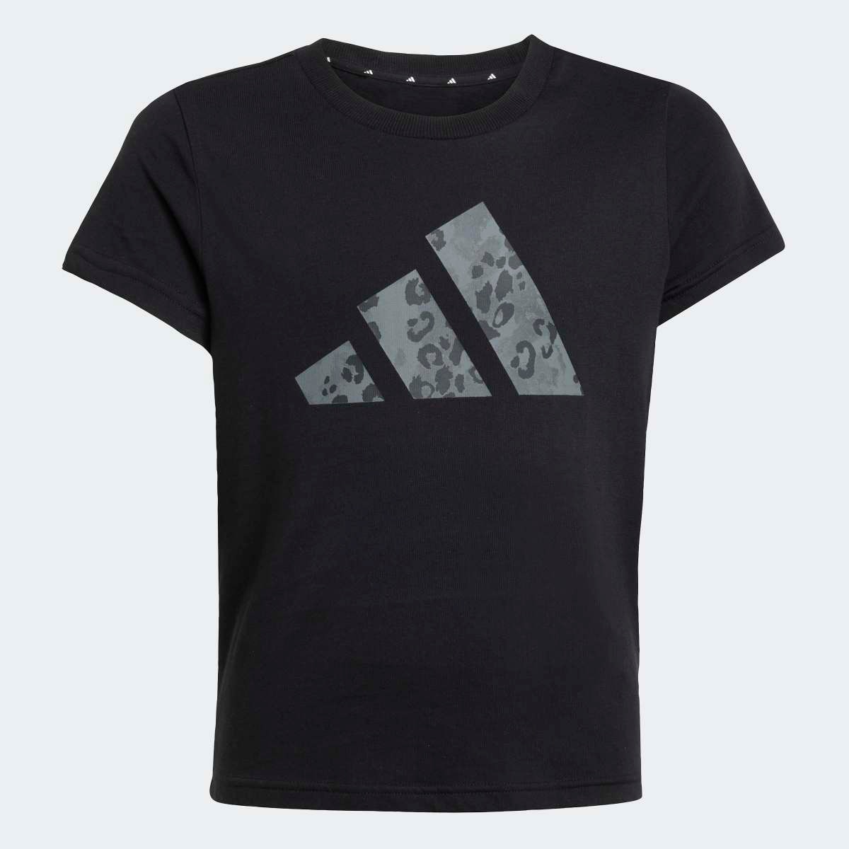 T-shirt de Menina Animal Big Logo Single Jersey Kids Preto-6
