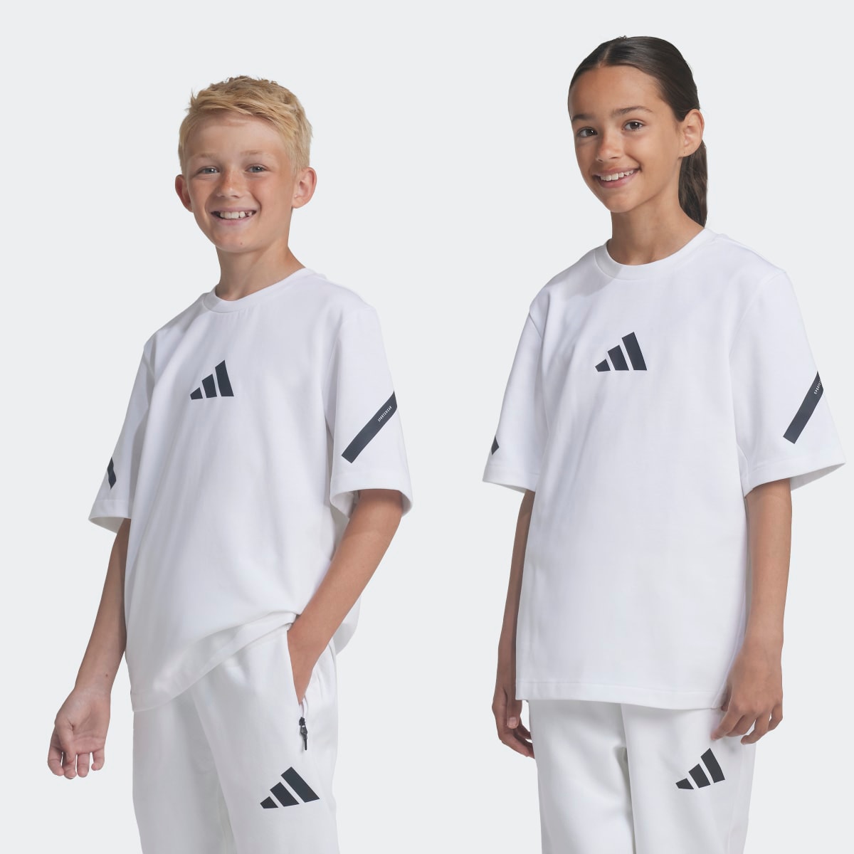 T-shirt de menino Z.N.E Adidas Branco-1