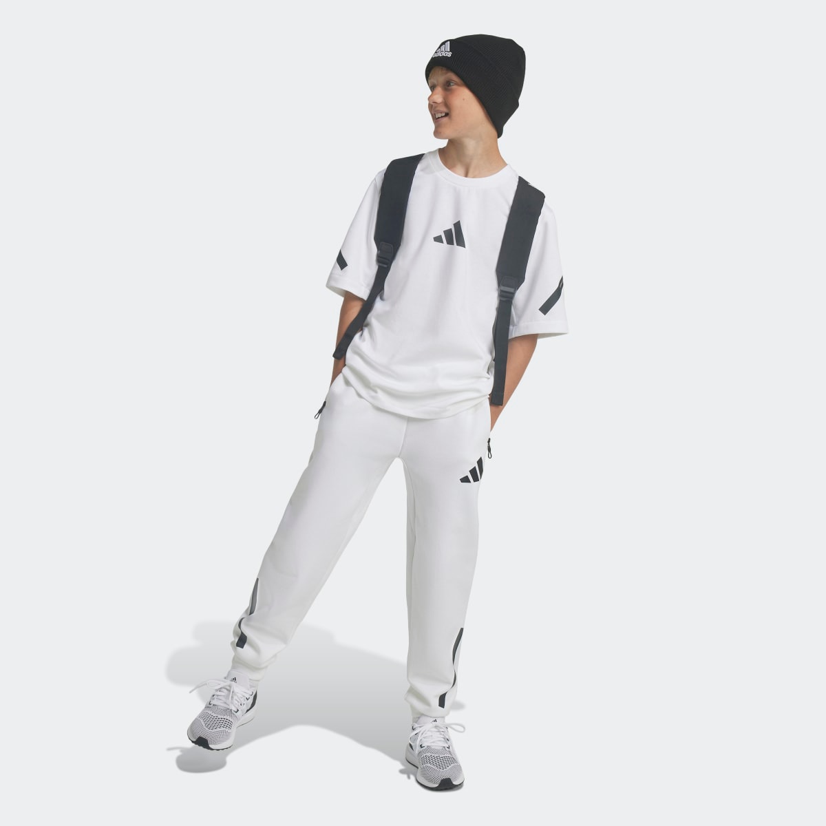 T-shirt de menino Z.N.E Adidas Branco-5