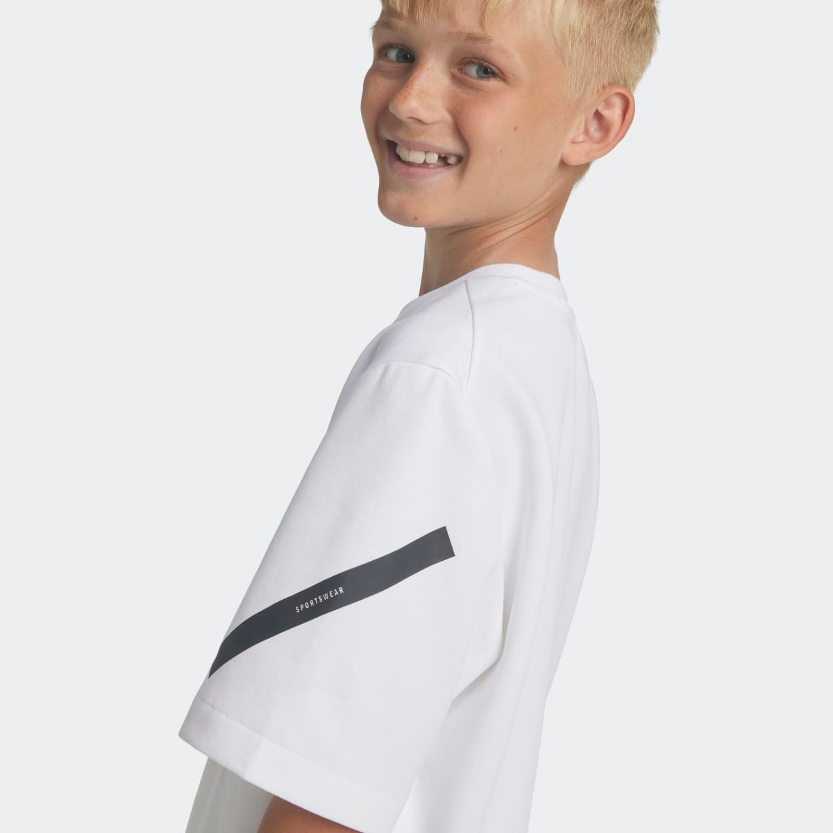 T-shirt de menino Z.N.E Adidas Branco-6