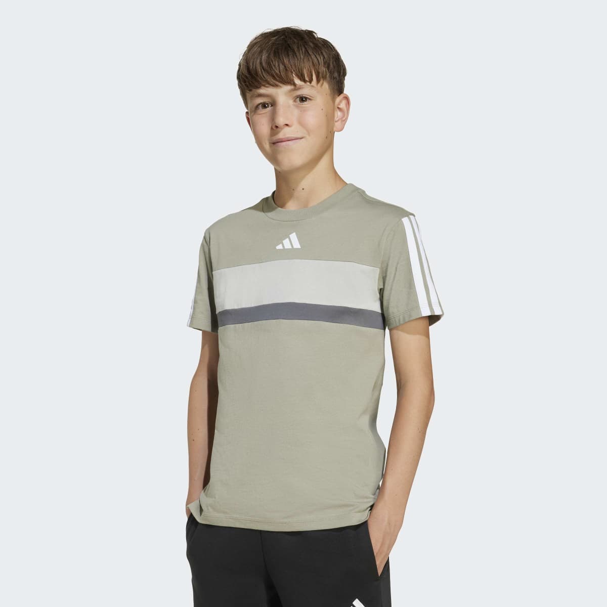 T-shirt de Criança Seasonal Essentials Tiberio 3 Faixas Verde-2