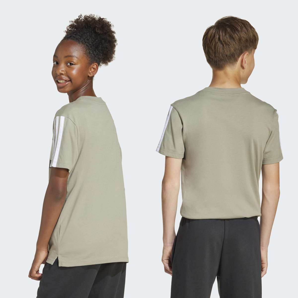 T-shirt de Criança Seasonal Essentials Tiberio 3 Faixas Verde-7