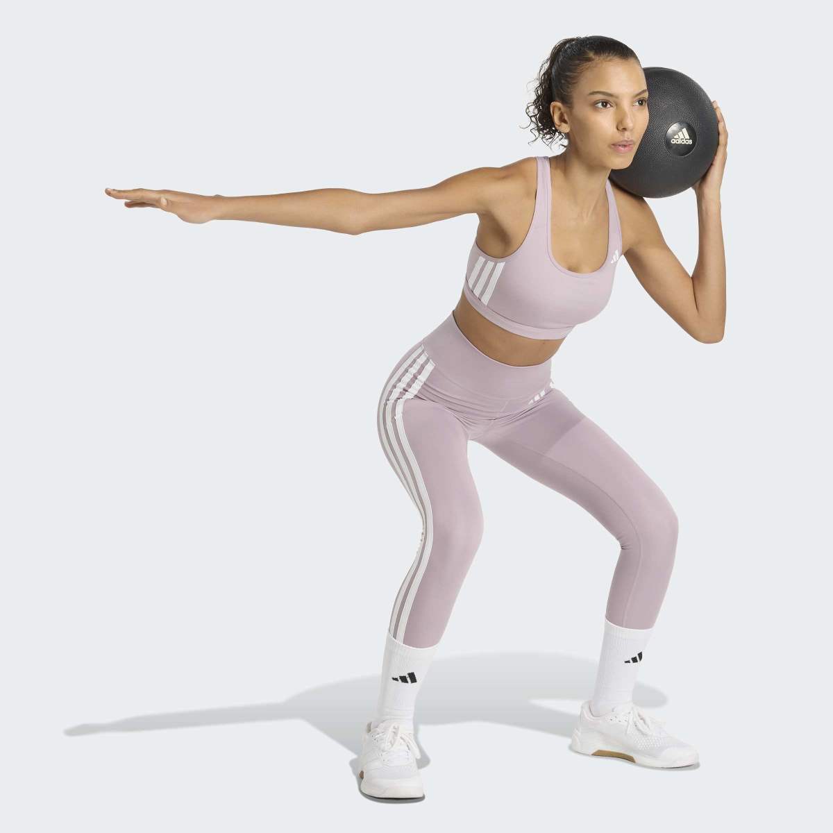 Top de Mulher Optime Essentials 3 Stripes Violeta-3