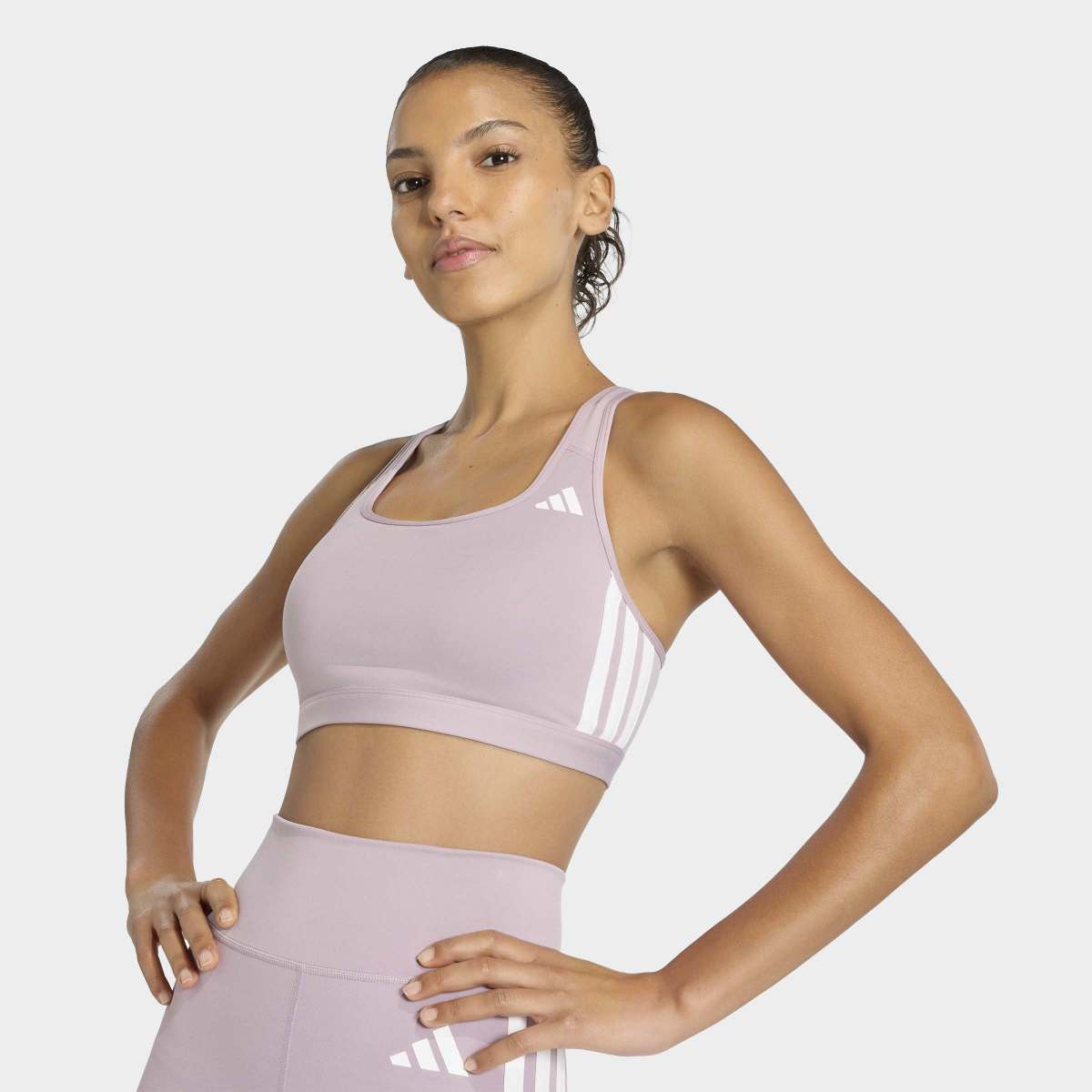 Top de Mulher Optime Essentials 3 Stripes Violeta-4