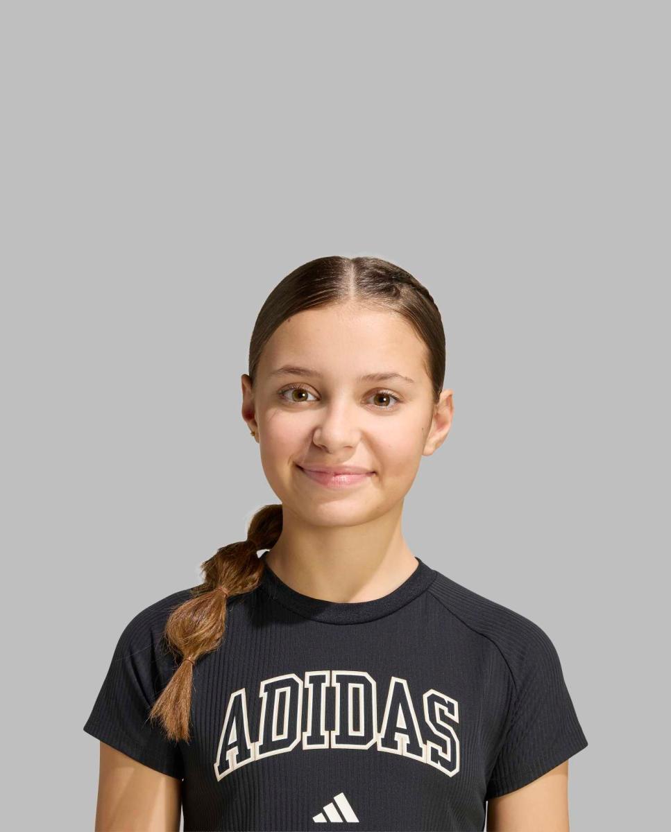 T-shirt de Menina Seasonals Collegiate Preto-4