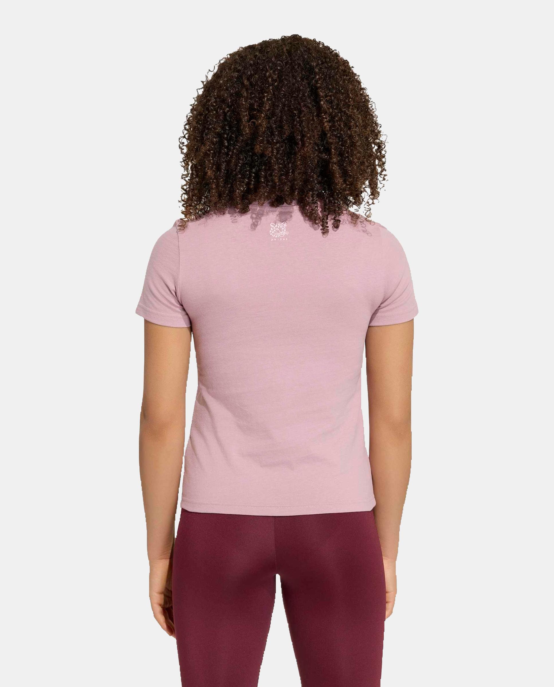 T-shirt de Menina com Animal Print Rosa-2
