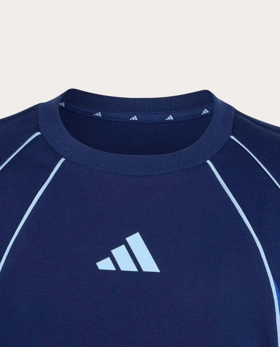 T-shirt de Criança Seasonals Colorblock Azul-3