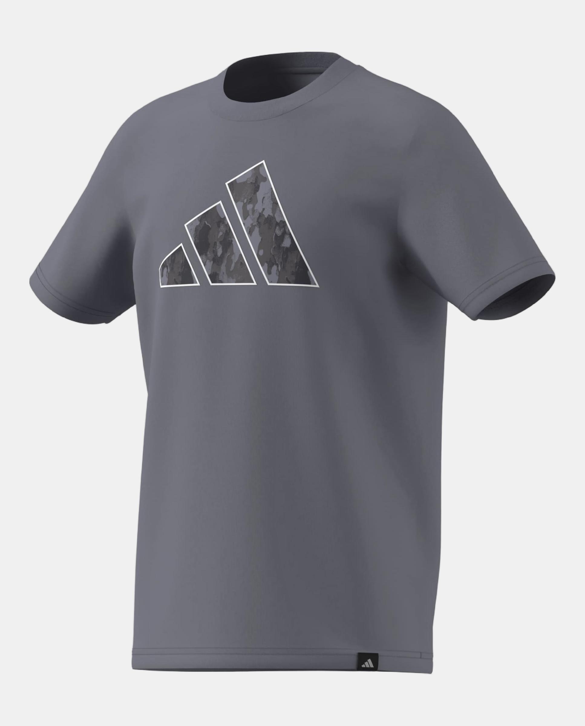 T-shirt de Criança Camo Print Cinzento-2