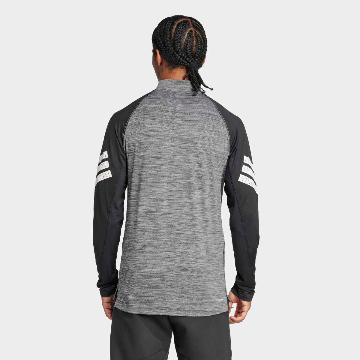 T-shirt de Homem Icon 1/4-Zip 3 Faixas Preto-2
