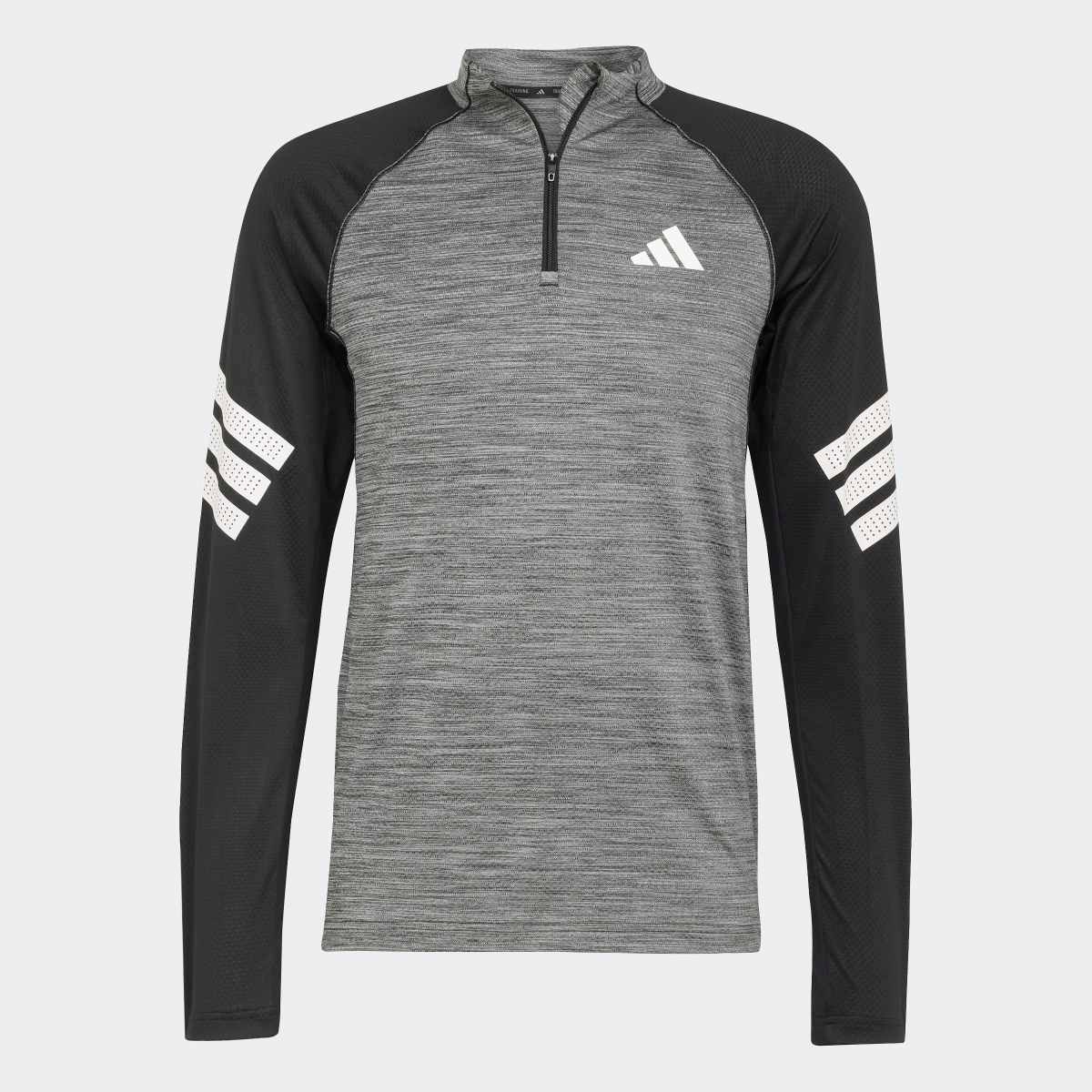 T-shirt de Homem Icon 1/4-Zip 3 Faixas Preto-6