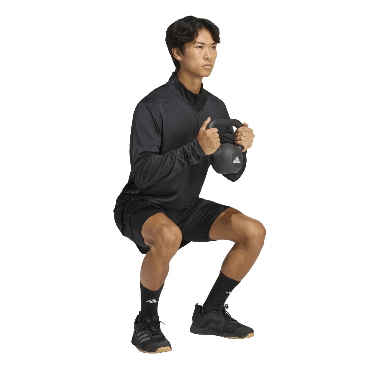 Sweatshirt de Homem Workout Essentials Plus Preto-4