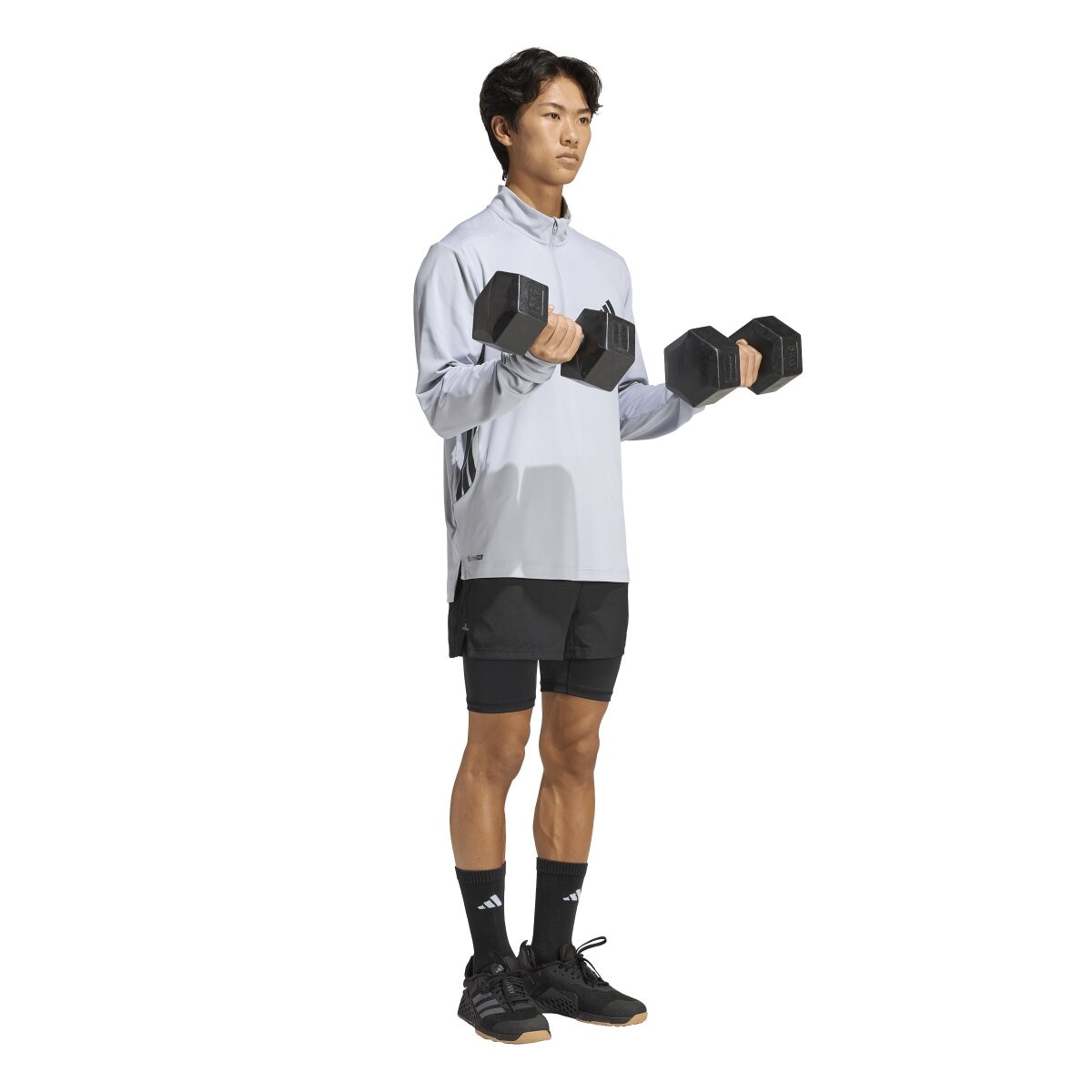Sweatshirt de Homem Workout Essentials Plus Cinzento-4