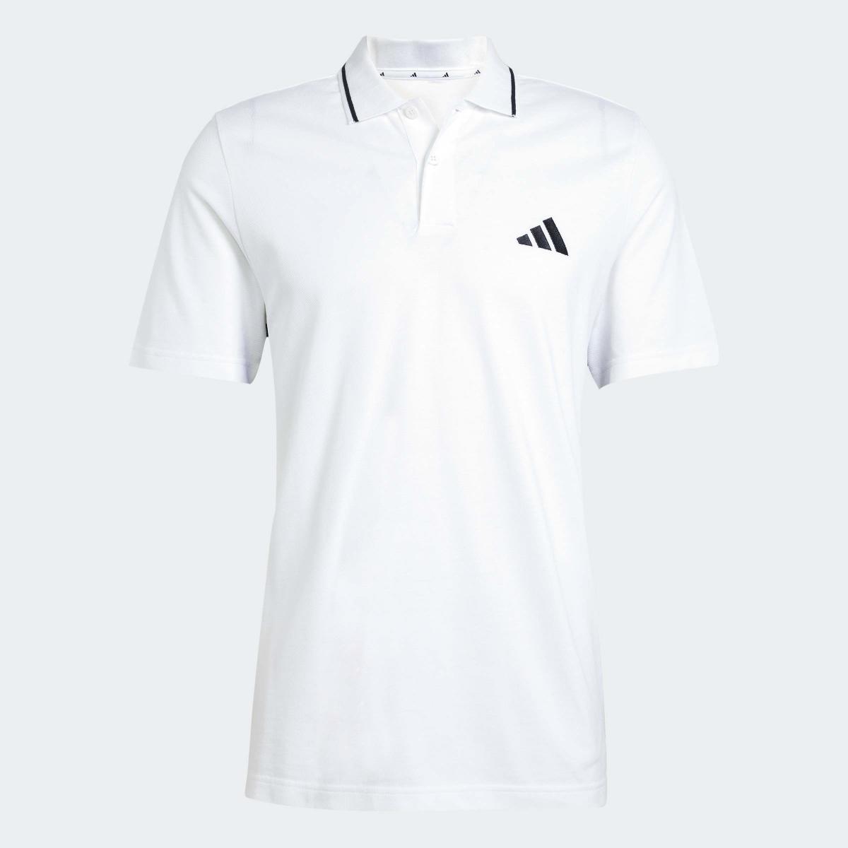 Polo de Homem Essentials Piqué 3 Faixas Branco-6