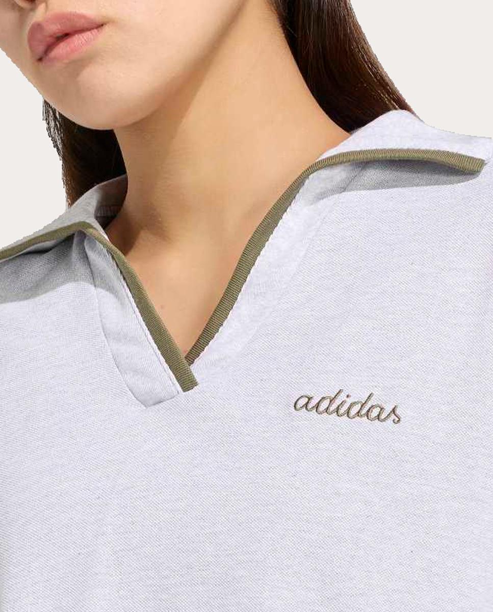 Polo de Mulher Essentials Seasonal Cinzento-5