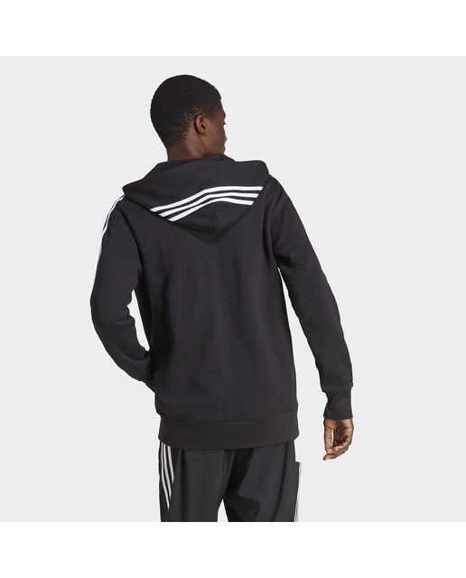 Casaco de Homem Essentials French Terry 3 Faixas Preto-2