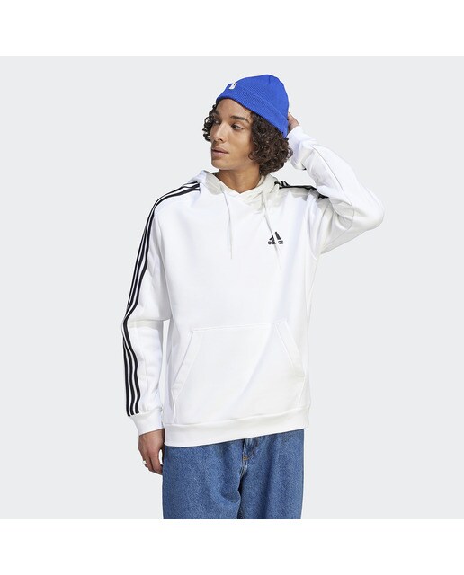Sweatshirt Essentials Fleece 3 faixas Branco-1