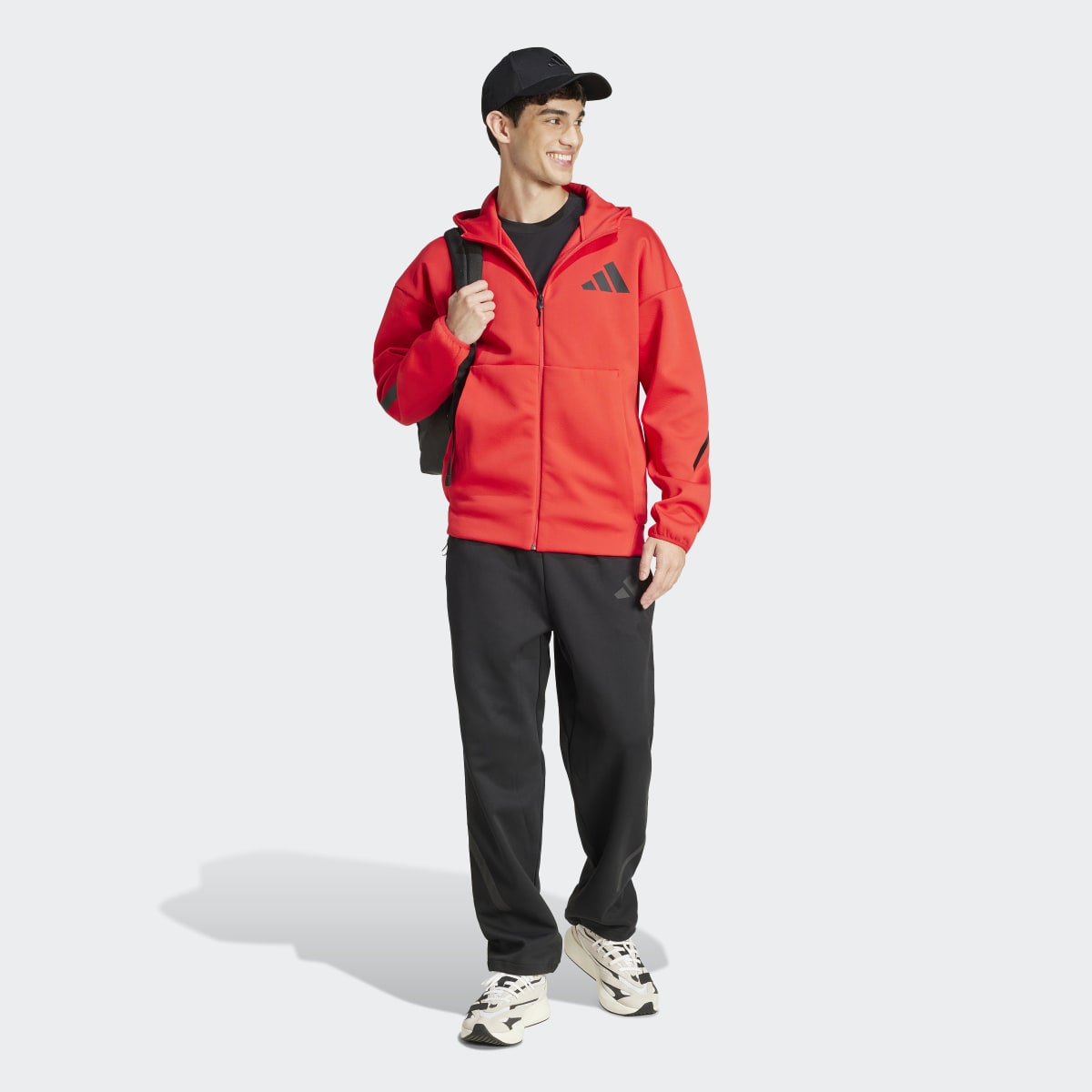 Casaco de Homem com Capuz Z.N.E. New Vermelho-5
