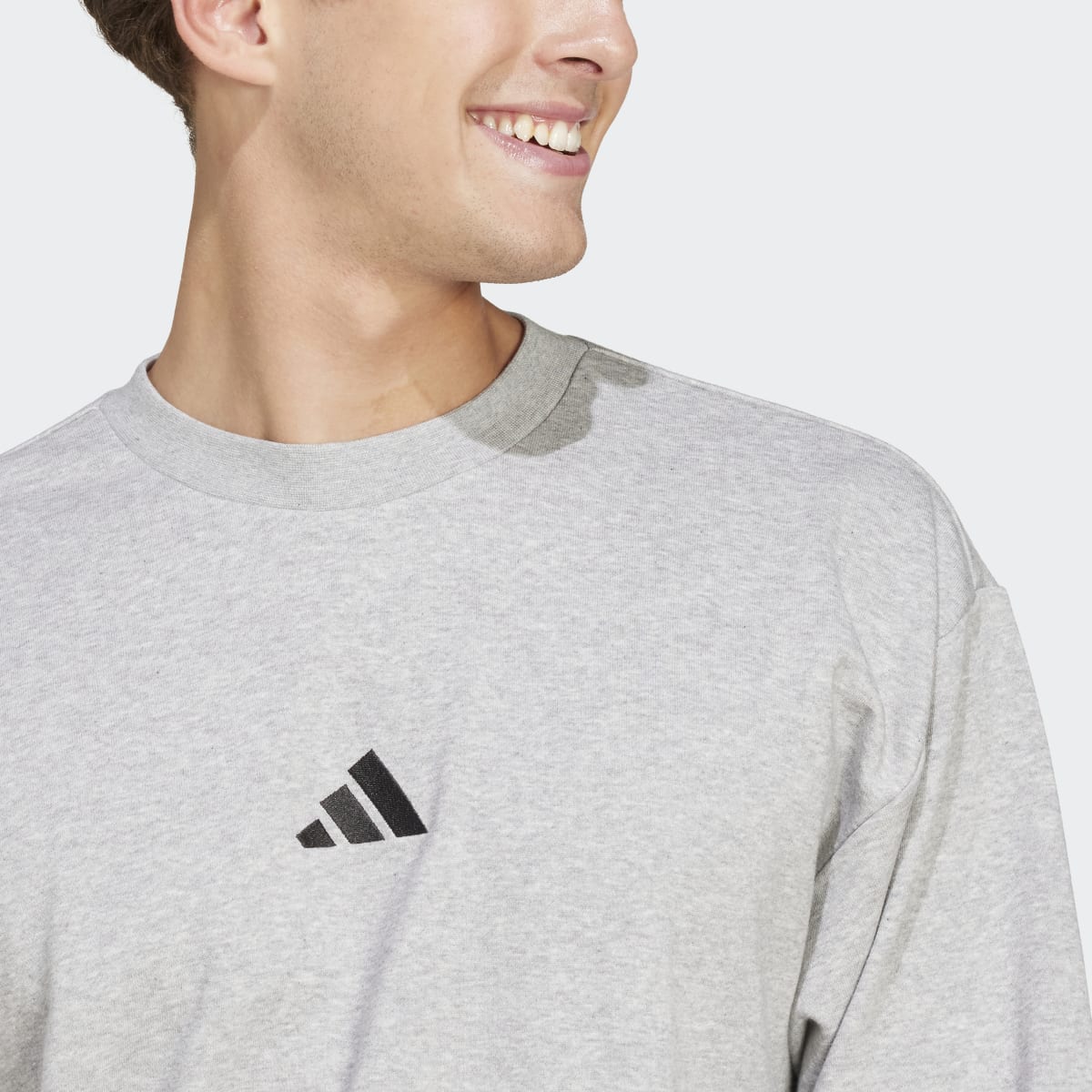Sweatshirt de Homem Essentials Feelcozy French Terry Cinzento-3