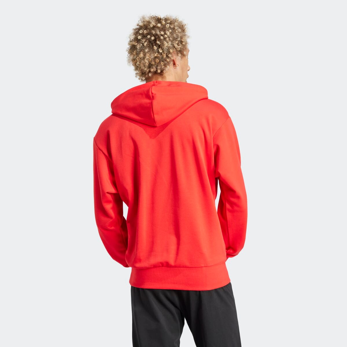 Sweatshirt de Homem com Capuz Essentials Big Logo French Terry Vermelho-2