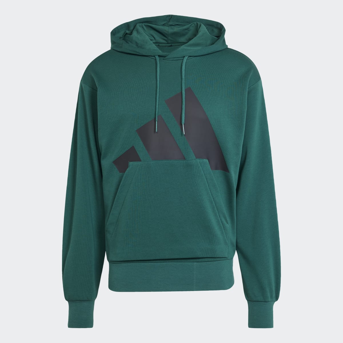 Sweatshirt de Homem com Capuz Essentials Big Logo French Terry Verde-5