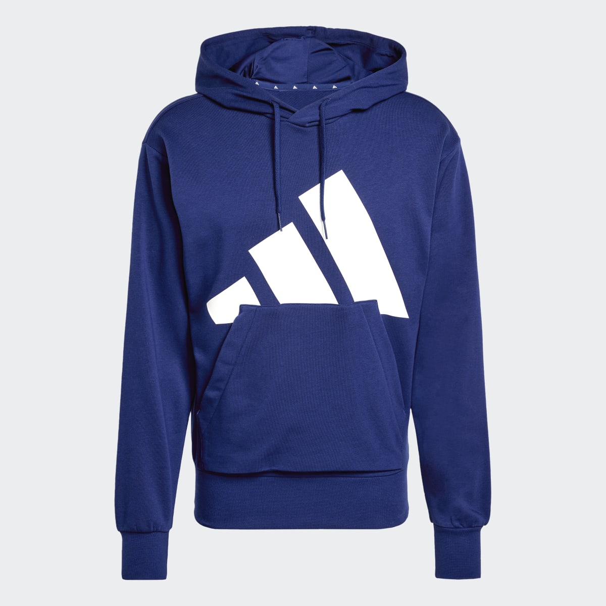 Sweatshirt de Homem com Capuz Essentials Big Logo French Terry Azul-5