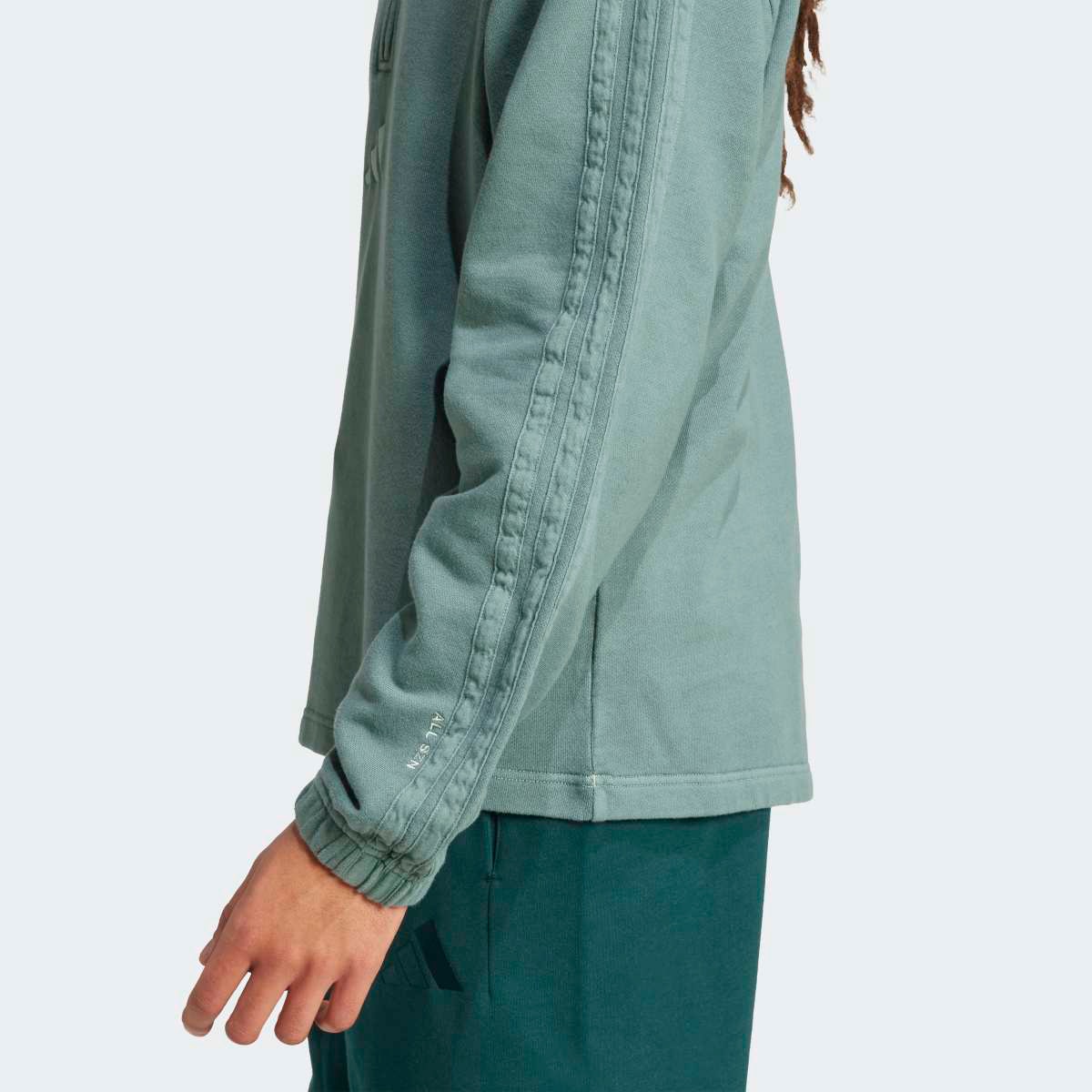 Sweatshirt de Homem All SZN French Terry Washed Half-Zip Verde-3