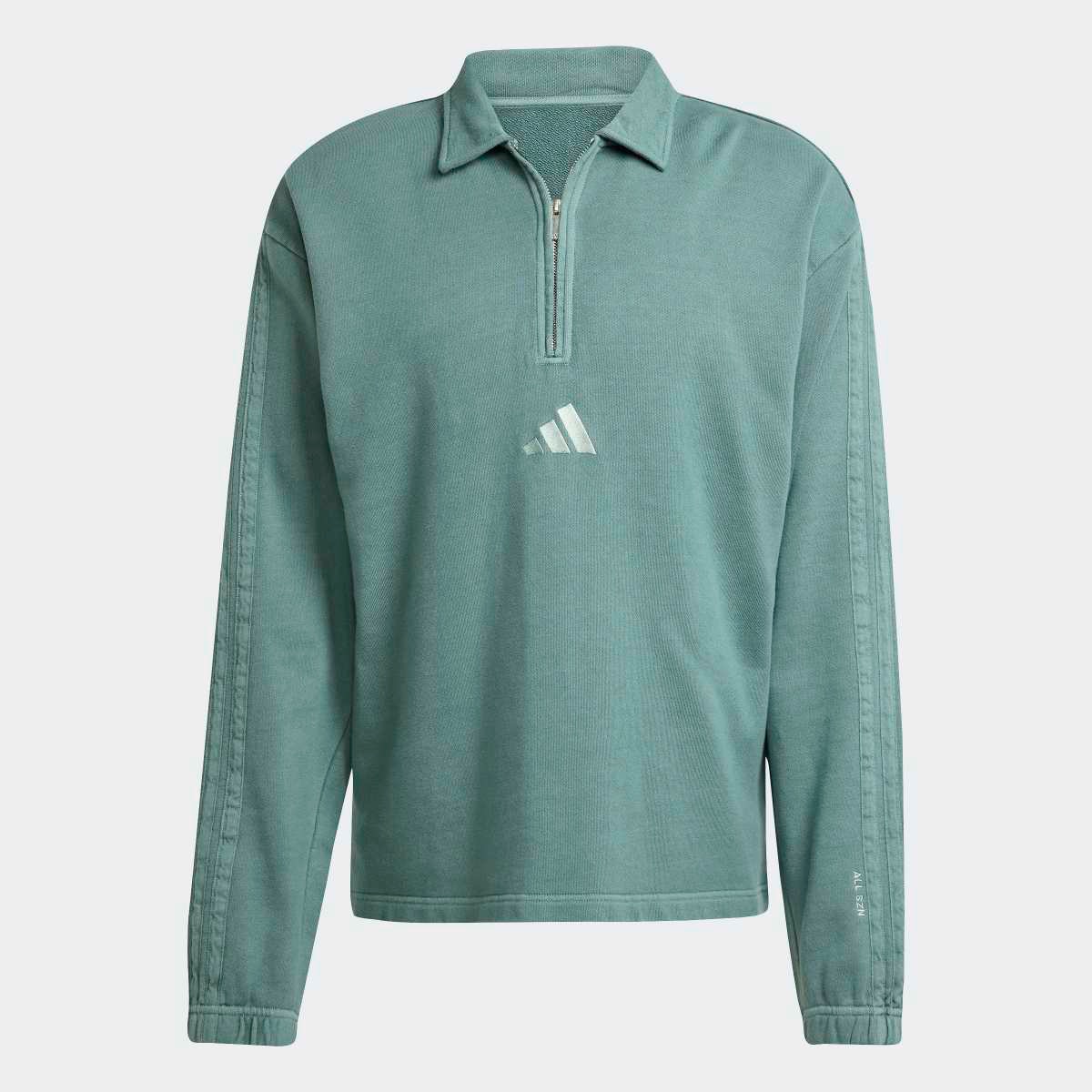 Sweatshirt de Homem All SZN French Terry Washed Half-Zip Verde-6